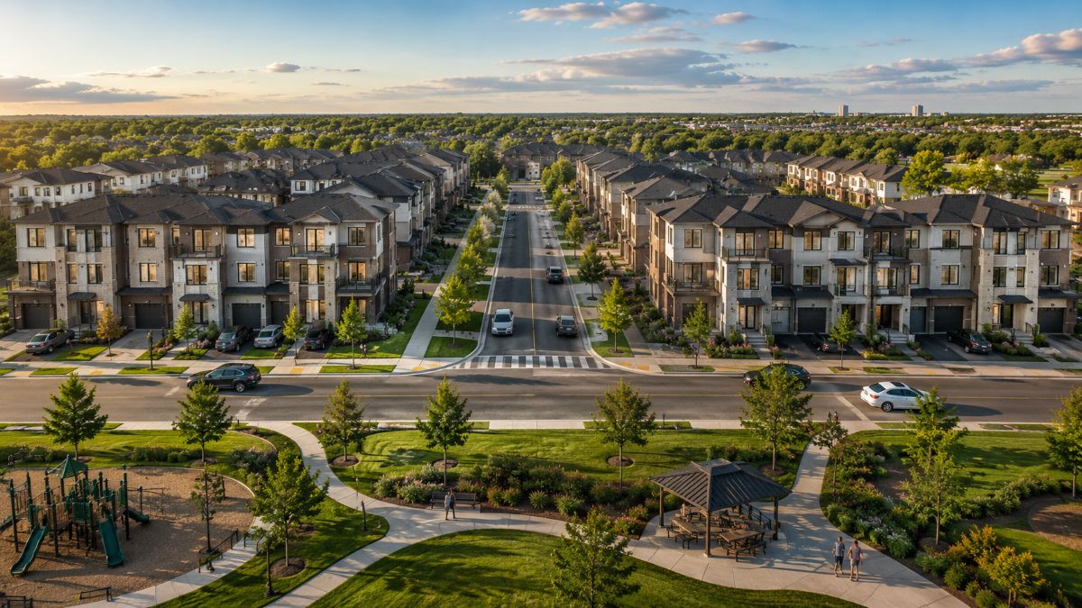 Kings Valley by Caivan new homes community view in Oakville