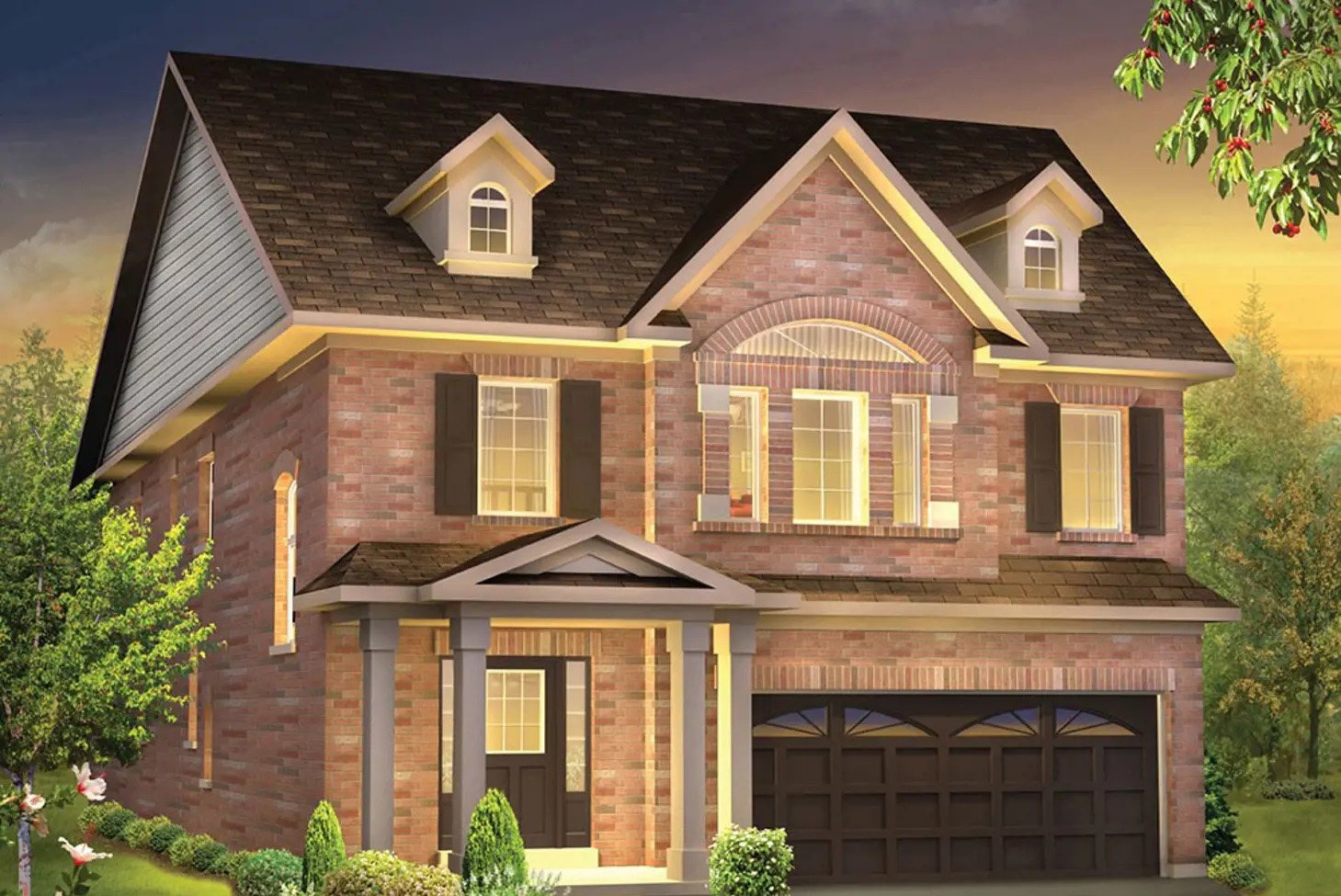 Brick two-storey detached home at Jasper Village Milton
