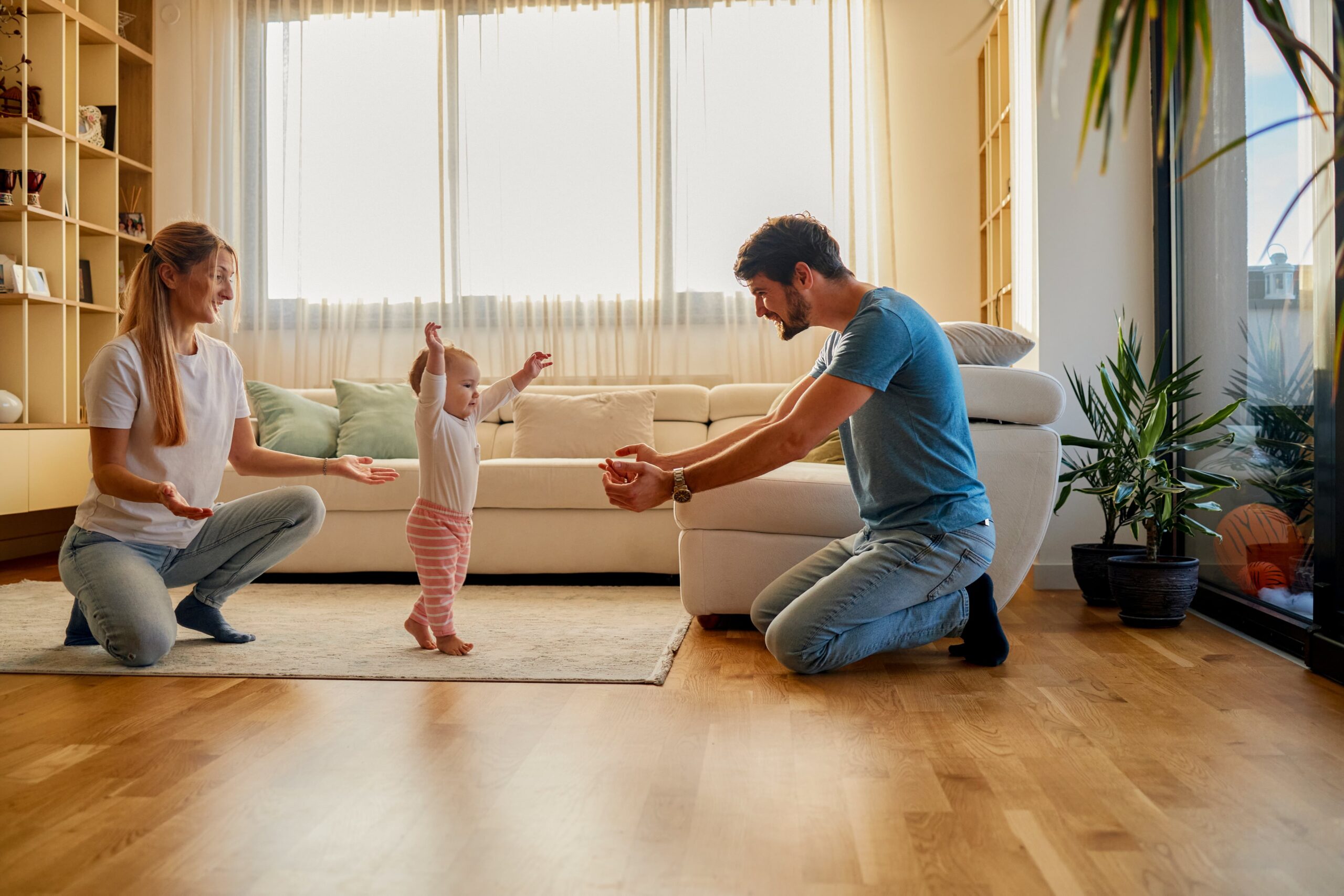 Family living in a new home at Humber Station by Solmar